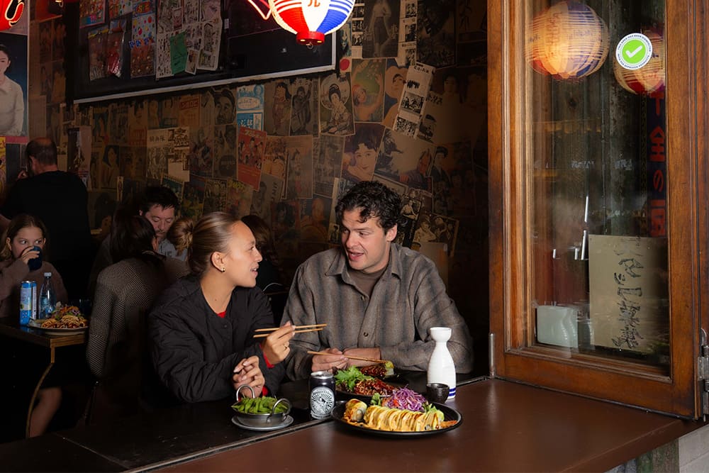 people are eating ramen